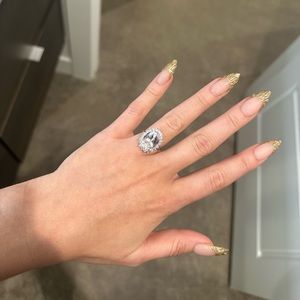 14KT white gold & Morganite ring